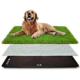 PICK FOR LIFE dog grass large potty patch tray system shows easy clean and training versatility.