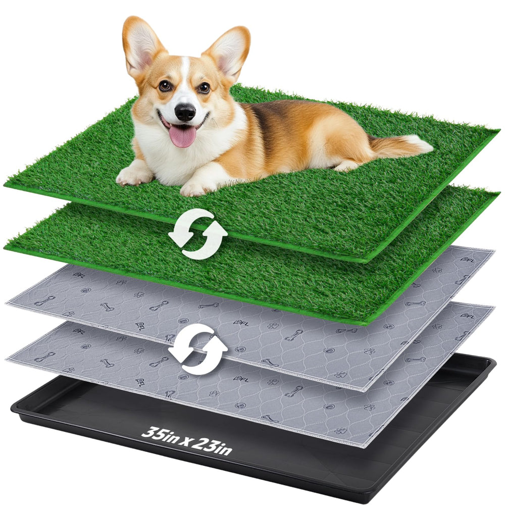 PICK FOR LIFE dog grass pad 35x23 with tray included for easy potty use