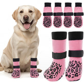 PICK FOR LIFE non-slip dog socks pink large strap-on on paw with secure fit for active dogs