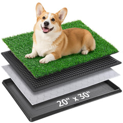 PICK FOR LIFE portable dog grass pad 20x30 shown as an easy indoor potty option for apartments