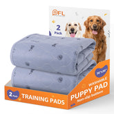 PICK FOR LIFE bone-print floor pad demonstrates durable protection for active puppies.