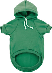 PICKUPIK Green Dog Hoodie back view demonstrates snug fit for outdoor wear.