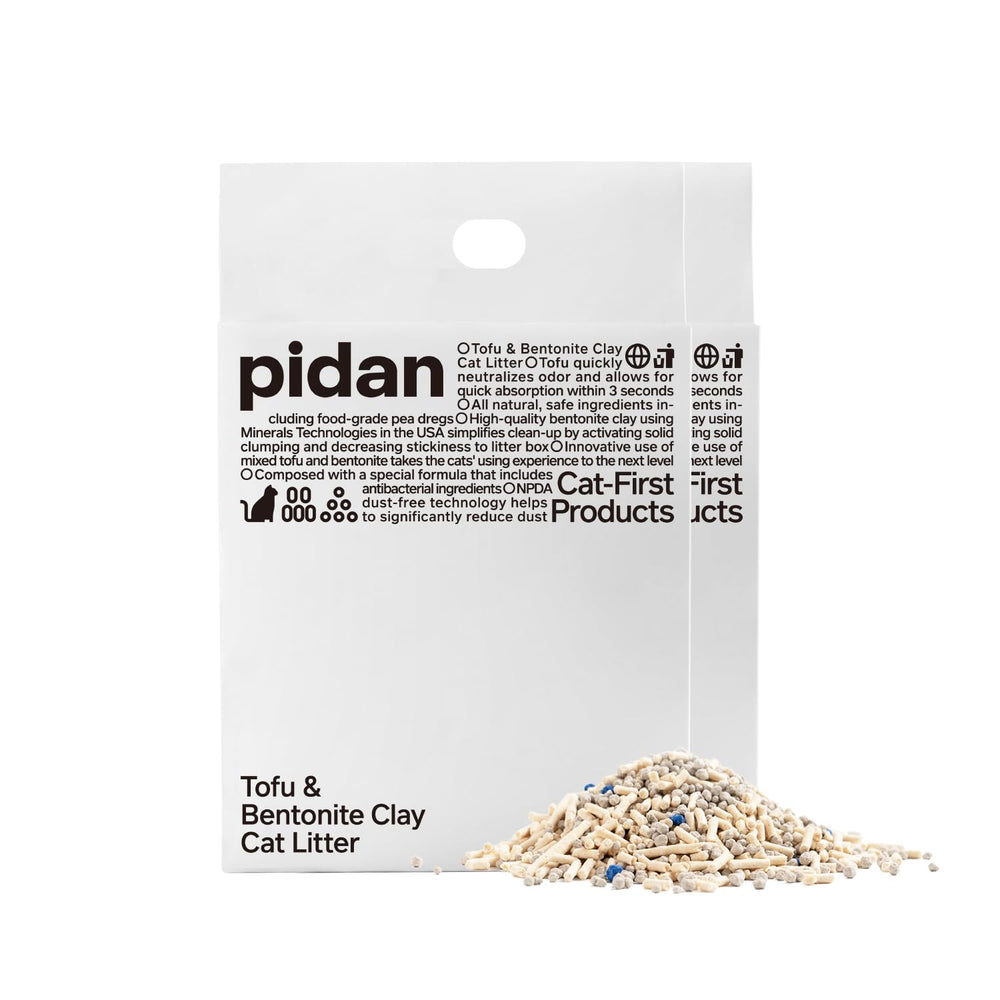 Pidan Mix Cat Litter tofu litter bag closeup highlights premium packaging and odor control.