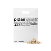 Pidan Tofu Cat Litter packaging shows a resealable bag for easy storage and freshness.