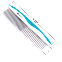 Piepea pet comb with ergonomic anti-slip handle for comfortable home grooming sessions.