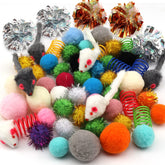 PietyPet 60pack kitten pom-pom balls 3cm for playful batting and solo entertainment.