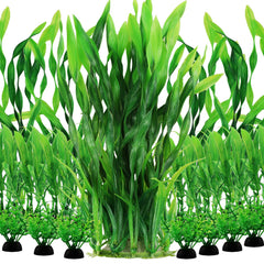 PietyPet Aquarium Plants green 20-piece collection adds natural, safe decor for tanks.