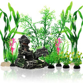 PietyPet rocks view fish tank decoration provides natural hiding spots for fish.
