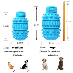 PIFFZEDO azure squeaky toy in action boosts engagement during chewing