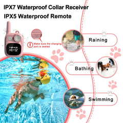 Pikabiu pink shock collar receiver is lightweight for comfortable wear.