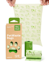 Pikoto dog poop bags rolls highlight 60% recycled plastic for eco-conscious walks.