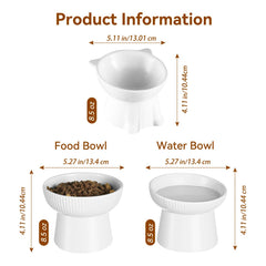 Pin Forest cat bowl anti-vomiting design reduces spills and promotes cleaner meals.