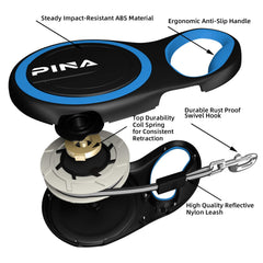 Pina leash features anti-slip handle for comfortable daily use