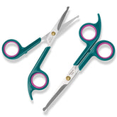 PINKIELINK dog-cat face-trim scissors for precise, safe trimming around eyes and muzzle.