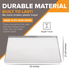 Pinnacle Systems crate pan dimensions 35 by 21.63 inches