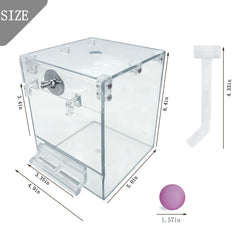 PINVNBY Bird Bath Box with water injector for quick refills during baths.