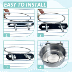 PINVNBY bowls pack highlights two stainless steel dishes for replacement.