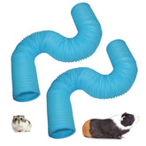 PINVNBY hamster tunnels foldable blue setup encourages exploration and exercise in small pets.