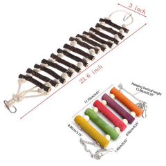 PINVNBY parakeet toy rope swing promotes exercise and nesting movement