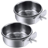 PINVNBY parrot-feeding-cups setup keeps food stable and spill-free in cages