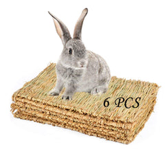 PINVNBY rabbit grass mat pack-front – compact chewable bedding for small pets