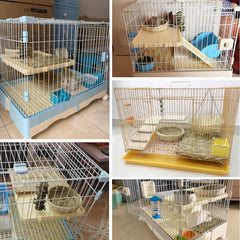 PINVNBY small-animal cage nesting setup – promotes comfortable sleeping and play