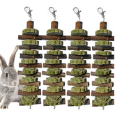 PINVNBY Bunny chew apple wood sticks promote natural dental wear and engagement.