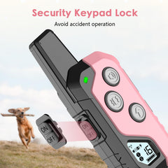 PIOUNS shock collar adjustable strap demonstrates length for different dog sizes