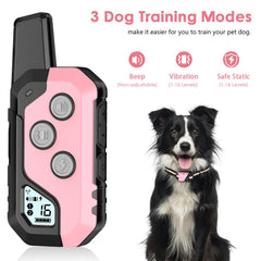 PIOUNS shock collar IP67 waterproof rating shown for all-weather training