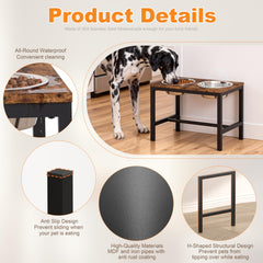 Piskyet non-slip stand design keeps bowls secure while pets eat.