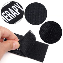 Pistha in-training patch on vest supports public outings