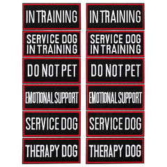 Pistha service dog patch on harness enhances visibility and identification.