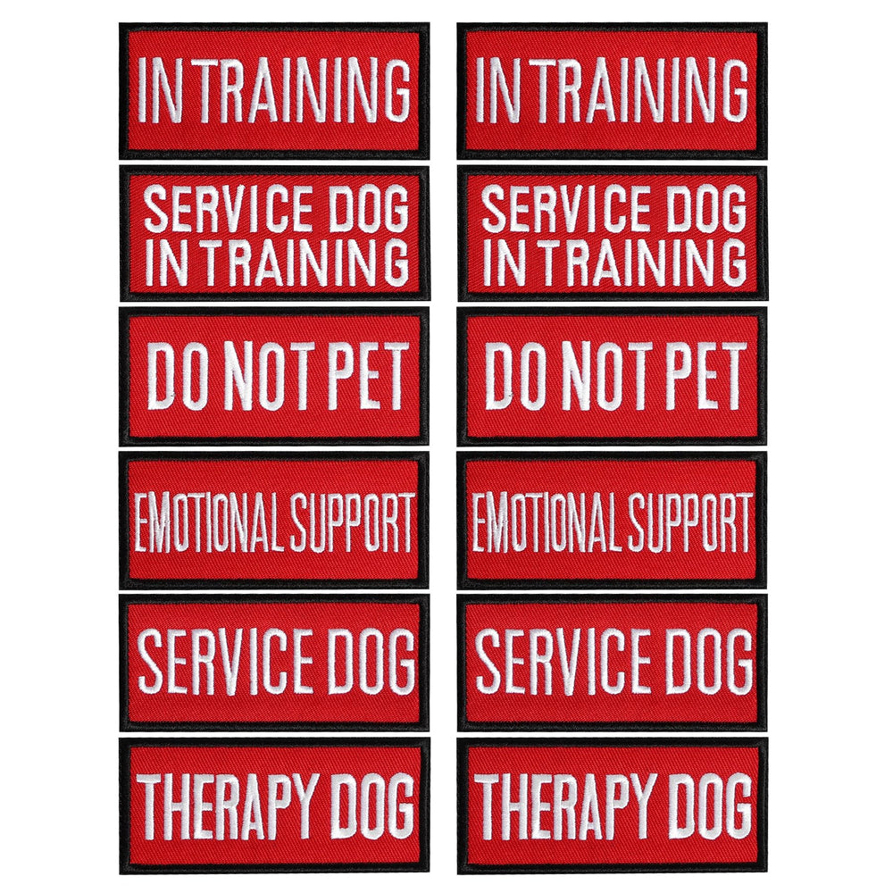 Pistha service dog patches pack for daily wear and clear identification.