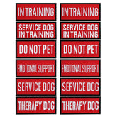Pistha service dog patches pack for daily wear and clear identification.