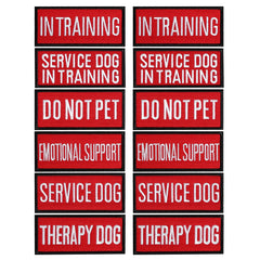 Pistha service dog patches pack for daily wear and clear identification.
