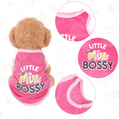 Pistha sleeveless dog tee for small and medium dogs, easy movement and breathability.