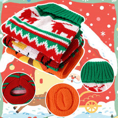 Pistha snowman-pattern sweater on a cat or dog for cozy seasonal wear.