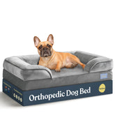 Pitpet orthopedic sofa dog bed front view shows supportive design for joints