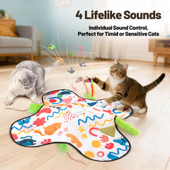 Pitycbo interactive cat toys motorized wand feather sparks chase sessions.