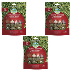 Piuess Oxbow Treats 3-pack packaging for easy daily rewards during training.