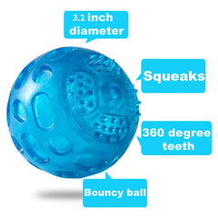 PJDH squeaky 3in purple ball side view enhances engagement.
