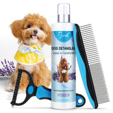 Pjordo Dog Detangler Spray bottle ready for lavender scented grooming