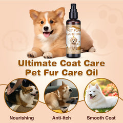 Pjordo Pet Fur Care Oil applied to a dog coat demonstrates detangling action.