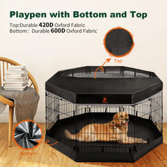 PJYuCien dog playpen indoor-outdoor design fits versatile spaces like homes and yards.