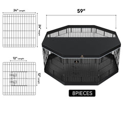 PJYuCien dog playpen top cover shields pets from sun during outdoor play.