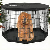 PJYuCien dog playpen 8 panels assemble quickly for instant containment.