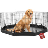 PJYuCien dog playpen bottom pad fits 24-inch eight-panel design, protects floors from spills