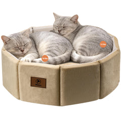 PJYuCien cat bed outer diameter 20 inches for spacious, comfy cat naps.