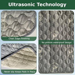 PJYuCien washable dog playpen mat quilted surface; soft resting area for small pets.