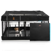 PJYuCien dog playpen with storage bag for on the go organization during trips.